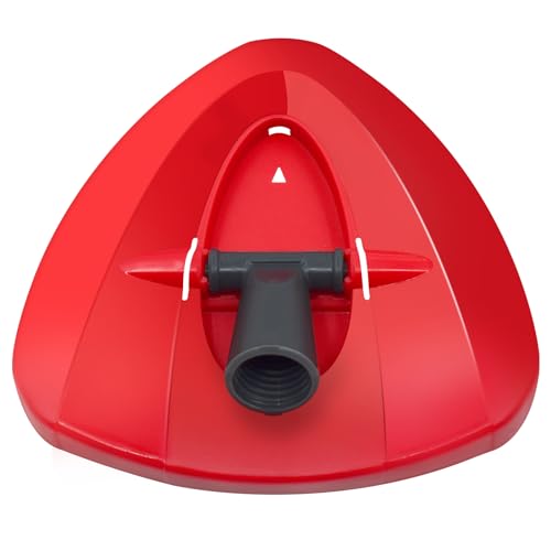 GFRED Wischmopp Ersatzkopf Kompatibel Mit Vileda Turbo EasyWring 2-in-1 Rotierende Dreieck Mop Kopf Abdeckung Ersatz für Spin Mop Zubehör-1 Stück（Rot ） von GFRED
