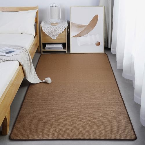 GGBOND Gewebte Rattan-Teppiche im japanischen Stil, Sommer-Bodenmatte, Wohnzimmerteppich, Nachttischmatte, Stoffmuster A, 200 x 250 cm von GGBOND
