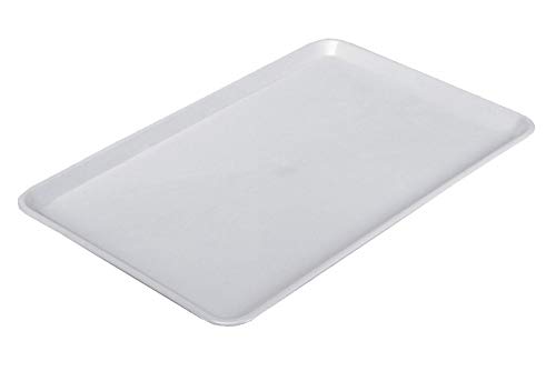 GGM Gastro | LOG-6770W | Rechteckige Präsentationsplatte - Weiß - Eco-Line - 420 x 280 x 15 mm | Auslageplatte | Thekenschale | Kuchenplatte | Thekenplatte | Fleischplatte | Tablett | Konditoreiplatte von GGM Gastro