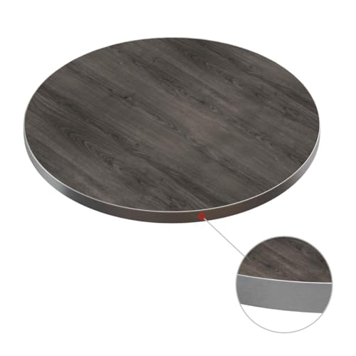 GGMMÖBEL Brasil | Tischplatte | Ø 70 cm | Wenge | Holzplatte | Perfekt für klappbare Couchtisch, Küchentisch, Esstisch | ABS Kante | HPL beschichtete | Restaurant, Cafe, Bar von GGMMÖBEL