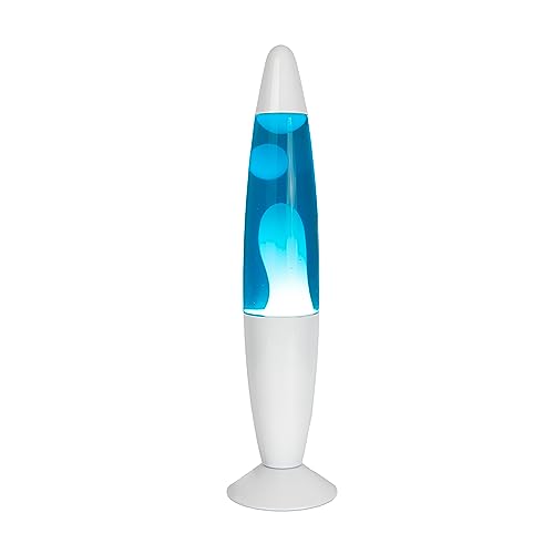 GIFTMARKET - Blau Lavalampe. Nachttischlampe mit 2 enthaltenen Glühbirnen. Lustiges Geschenk für Jugendliche. Retro-Lampe, 34 x 8,5 cm. von FISURA