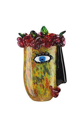GILDE GLAS art Blumenvase - Tischdeko - Geschenke für Frauen - Buntglas 31 cm von GILDE GLAS art