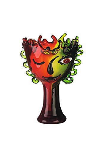 GILDE GLAS art Schale Pokal - Geschenk und Deko für Sammler - H 30 cm von GILDE GLAS art