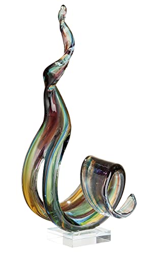 GILDE GLAS art Skulptur Marea - Dekoobjekt handgefertigt aus Glas H 38 cm von GILDE GLAS art