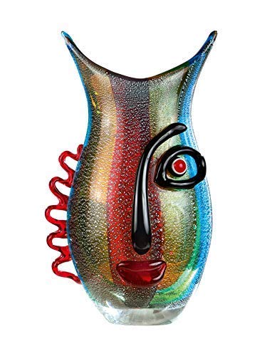 GILDE GLAS art Vase - Glasvase - Statue - Deko Wohnzimmer modern - H 32 cm von GILDE GLAS art