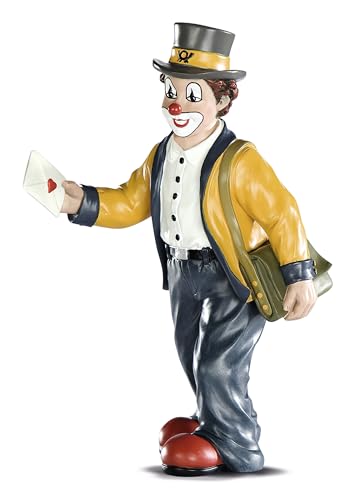 Gildeclown Gilde Deko Figur Clown - die Gute Nachricht - Dekofigur Clown Sammlerfigur - Weihnachten Geschenke für Frauen - Mehrfarbig- Höhe 16 cm von GILDE