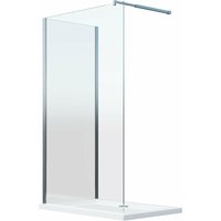 Glaswand 8 mm für Walk-in Dusche Eckvariante, Doppelglas 8 mm umkehrbar CM.70 Glas + Glas 90 von GIORGY