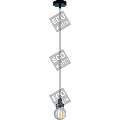 Pendelleuchte, Aluminium, IP44 E27 max. 25 W, Lampenschirm aus hellem Glas, schwarz, matt, Außenkabel, PVC, Länge 150 cm, Schwarz von GIRARD SUDRON