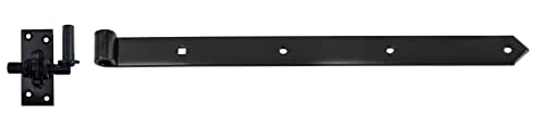 Ladenband-Set, schwarz beschichtet - Ladenband 600 mm lang, einstellbarer Stützhaken Ø 16 mm von GK