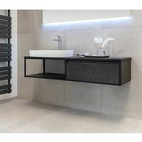 Badmöbel Unterschrank REED-120 (hpl / beton) ohne Waschtisch von GLASDEALS