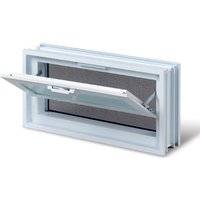 Lüftungsfenster für Glasbausteine 38x19 cm, weiß (GBMR3819) - Glassblocks von GLASSBLOCKS