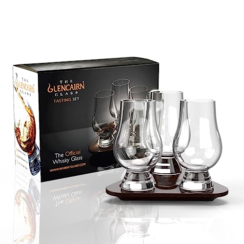 GLENCAIRN Whisky Tasting Set Mit 3 Gläsern und Serviertablett In Geschenkbox von GLENCAIRN