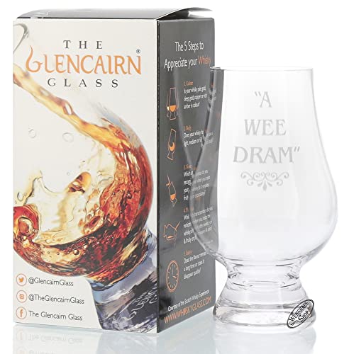 Glencairn Whiskyglas aus Kristall, offizielles Produkt – A Wee Dram 1, 2, 4, 6, 8 Whiskyglas von GLENCAIRN