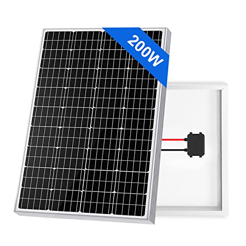 GLIESE 200W 12V Solarpanel System Solarmodul Monokristalline Solarmodule, Solar Panel mit PV Kabel, für Power Station, Wohnmobil, Wohnwagen, Balkonkraftwerk… von GLIESE