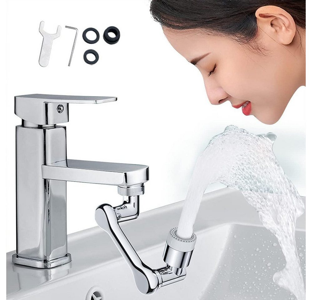 GLIESE Waschtischarmatur Wasserhahn Strahlregler Schwenkbarere 1080° (4-St) von GLIESE