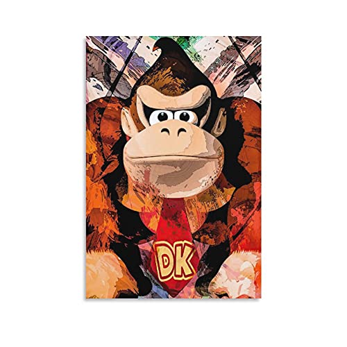 GNKIO Donkey Kong Color Art Poster Dekorative Malerei Leinwand Wandkunst Wohnzimmer Poster Schlafzimmer Malerei 24x36inch(60x90cm) von GNKIO