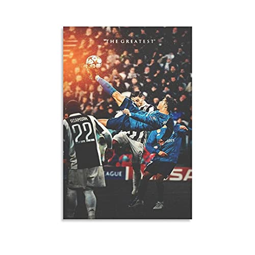 GNKIO Sport Best and Favorite Football Soccer Player CR-7 Bicycle Kick Poster Dekorative Malerei Leinwand Wandkunst Wohnzimmer Poster Schlafzimmer Malerei 24x36inch(60x90cm) von GNKIO