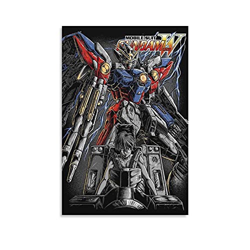 Gundam Wing HD Wallpapers Leinwand Kunst Poster und Wand Kunst Bild Druck Moderne Familie Schlafzimmer Dekor Poster 12x18inch(30x45cm) von GNKIO