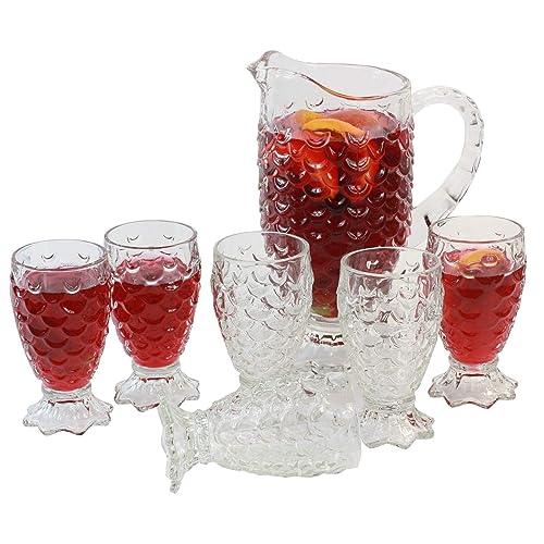 Upside-Down Ananas Cocktail Krug und 6 Gläser Set – Sundae Milchshake Pimm's Gläser von GOLDBEARUK