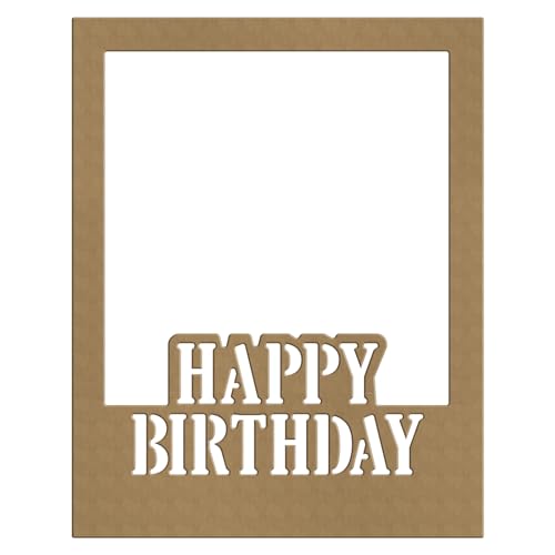 Gomille - Photobooth Polaroide – Happy Birthday – Form aus Holz zum Dekorieren – Animation Geburtstag – 57 x 72 cm – 4192 von GOMILLE