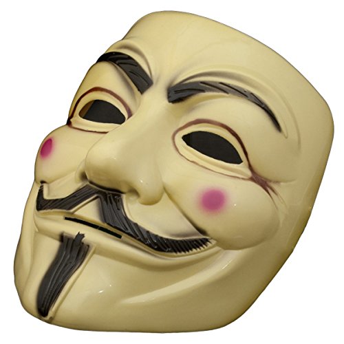 GOODS+GADGETS V wie for Vendetta Mask - Guy Fawkes Mask - Beige Halloween Karneval Anonymous von GOODS+GADGETS