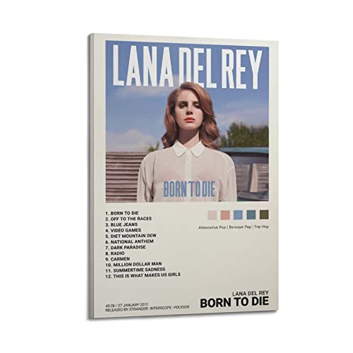 90s Lana Del Rey Born To Die Album Cover (2) Poster Dekorative Malerei Leinwand Wandkunst Wohnzimmer Poster Schlafzimmer Malerei,Wandkunst Bilddruck Moderne Familienzimmer Dekor 12x18inch(30x45cm) von GOSER