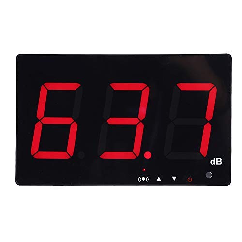 Digitaler Schallpegelmesser 9,6" LCD-Digitalanzeige Wandmontage Dezibelmesser Messbereich 30-130dB mit Datenlogger und Alarm, Genauigkeit 1,5 dB von GOTOTO