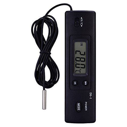 GOTOTOP Elektronisches LCD Digitales Temperaturmessgerät Thermometer Sondensensor Verdrahtet für Kühlschrank Aquarium Aquarium von GOTOTOP