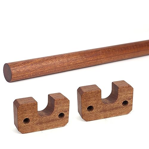 1 Stück Runden Kleiderschrankstange Kleiderstange - Hölzern Schrank-Stange Schrankrohr - Länge 50-150cm - Stange für Garderobe und Nische (Color : D2.5cm/0.98IN, Size : L 130cm/51In) von GQQGSHOP