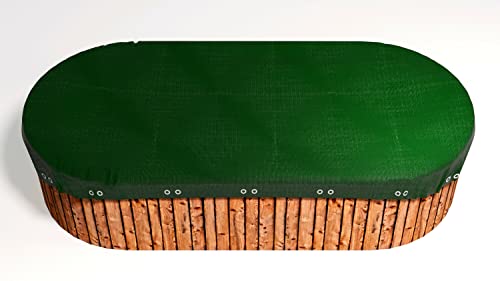 GRASEKAMP Qualität seit 1972 Abdeckplane für Pool oval 725x460cm Planenmaß 800x540cm Sommer Winter von GRASEKAMP Qualität seit 1972