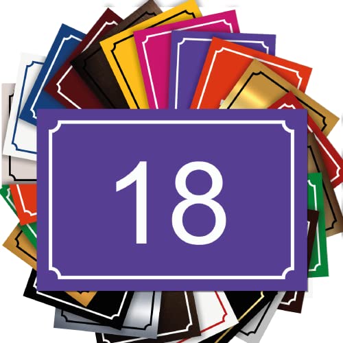 Schild Hausnummer - Hausnummer PVC - Gravierte Platte Zum Anpassen 15 x 10 cm - 21 Farben verfügbar (Violett) von GRAVURE CONCEPT
