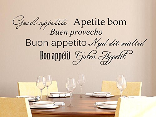 GRAZDesign Wandtattoo Küche Guten Appetit Buon Appetito - Wandsticker Sticker Esszimmer, Wanddeko Wand-Aufkleber, Küchen Deko selbstklebend, 82x30cm, 070 schwarz von GRAZDesign