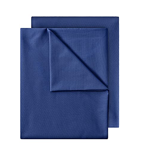 GREEN MARK Textilien 2er Pack Klassische Bettlaken Betttuch Laken Leintuch Haustuch 100% Baumwolle ohne Gummizug vielen Größen und Farben Größe: 180x275 cm, Navy blau von GREEN MARK Textilien