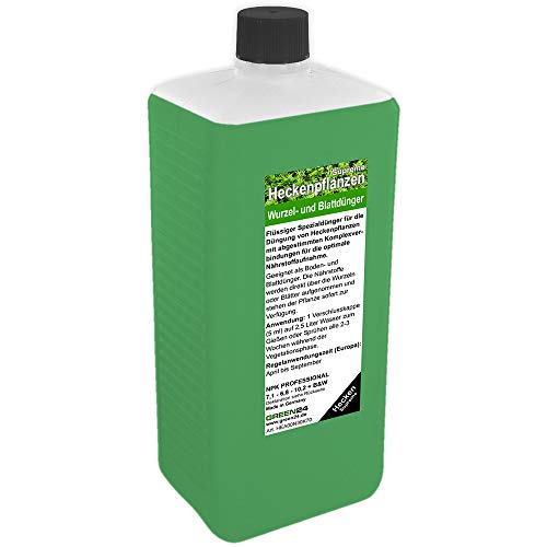 Heckenpflanzen Dünger XL 1 Liter Supreme für Laubhecken und Immergrüne Hecken von GREEN24