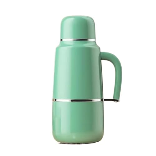 Thermokanne Isolierter Wasserkocher, Edelstahl-Wärmflasche, Wasserkocher, Thermoskanne, Schlafsaal, große Kapazität, Warmwasserkocher, Haushalts-Teeflasche Thermoskanne (Color : Green, Size : 2.5L) von GRFIT