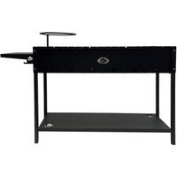 Mangal Set Batyr xl Schaschlikgrill 100cm mit Grillrost Kasan 8L - schwarz von GRILLPETER