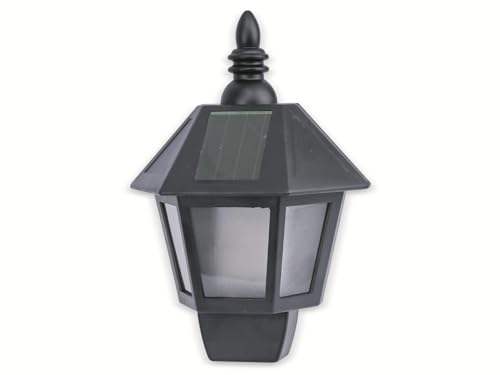 GRUNDIG Wandleuchte - Solar - 31 LEDs - Brenndauer 6-8 Stunden - Flammeneffekt oder weißes Licht - Schwarz von GRUNDIG