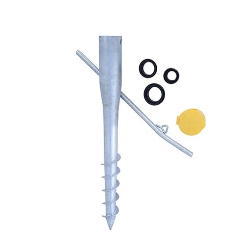 GRUNDLINE - Einschraub Bodenhülsen Pfostenträger Stützenfuß, aus Stahl, zum einschlagen - PWO, 60x550 mm - stark und robust von GRUNDLINE