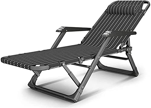 Zero-Gravity-Klappstuhl, klappbarer Gartenstuhl, Sonnenliege, Zero-Gravity-Stuhl für den Garten, klappbarer Liegestuhl, faltbare Liegestühle, robustes Metall, tragbar, entspannendes Liegebett, von GSKXHDD