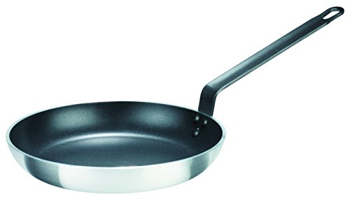 GSW 860758 Gastro traditionell Lyoner Alu Bratpfanne o. Deckel 28cm, Aluminium, Silber/schwarz, 28 cm von GSW