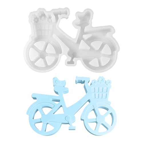 Silikonformen Gießformen, Gießform Silikon, 3D Fahrrad-Silikonform, Fahrrad Ornament Silikonformen Gießformen Frühling Für Seife, Sojawachs Kerzen, Beton, Handwerk Dekoration (1) von GUAHKUN