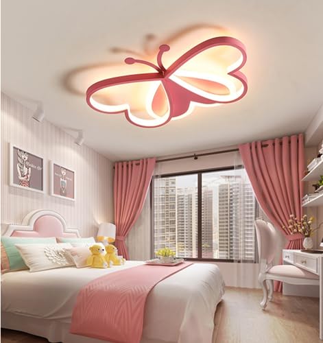 GUANSHAN LED 3D Schmetterling Deckenleuchte Deckenleuchte Nette Karikatur Kronleuchter Kinderzimmer Deckenleuchte Für Schlafzimmer, Jungen oder Mädchen Zimmer, 5 Beleuchtung von GUANSHAN
