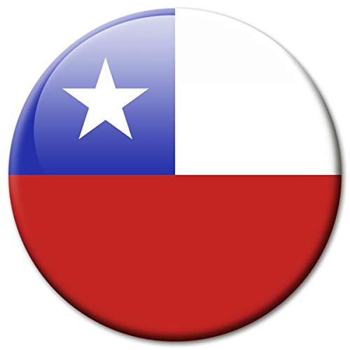 Kühlschrankmagnet Flagge Chile Magnet Länder Flaggen Reise Souvenir für Kühlschrank stark groß 50 mm von GUMA Magneticum