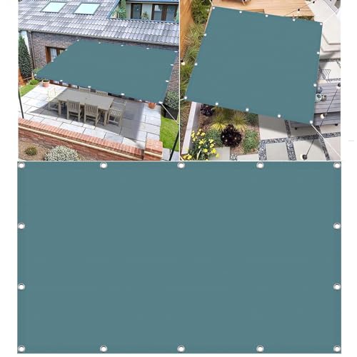 Sonnensegel Rechteckig 2.5 x 7 m 98% UV Schutz Wasserabweisend Imprägniert Sonnensegel Balkon mit Und Kordel Und Ösen für Garten Balkon Sonnenschutz Pergola, Himmelblau von GUOYUYU