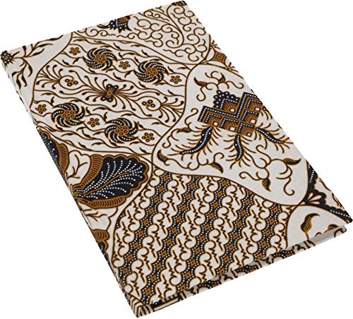 GURU SHOP Notizbuch, Bali Batik Tagebuch - Modell 3, Braun, 17x11x1 cm, Notizbücher & Tagebücher von GURU SHOP