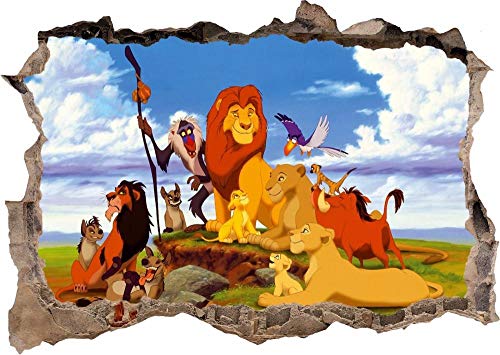 Wandtattoo König der Löwen Simba Dschungel 3d zerschlagen Wandaufkleber Poster Vinyl Kunst von GWCU