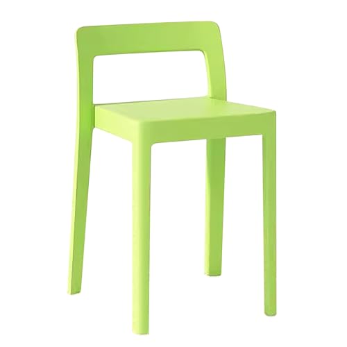 Stapelbare Esszimmerstühle, Stühle Esszimmer, Küchenstühle, Armloser, Leichter Veranstaltungsstuhl, Tragbar für den Innenbereich, für Schlafzimmer und Wohnzimmer (Color : Green) von GXFCC
