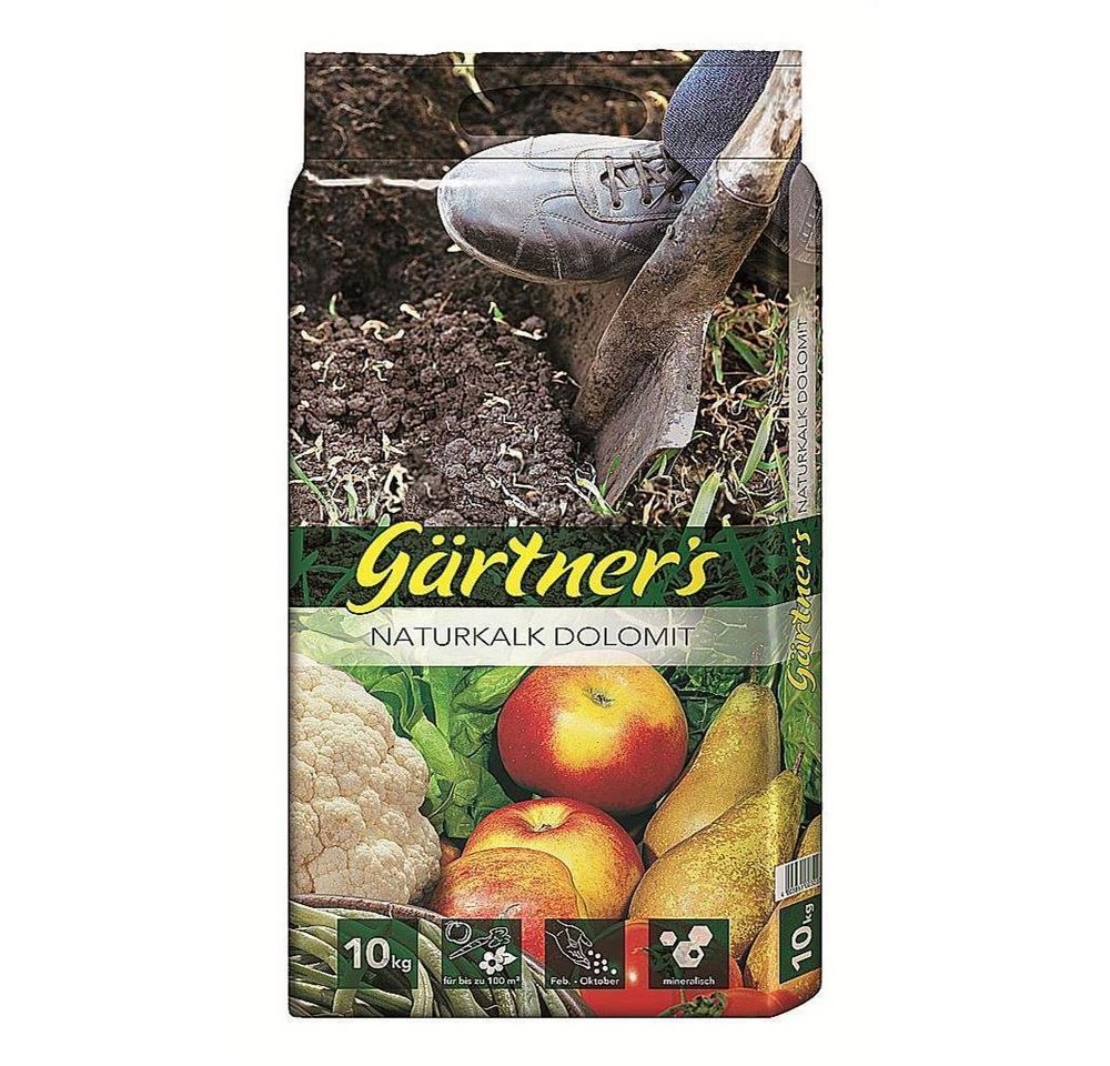 Gärtner's Gartendünger Dolomitkalk 10 kg Magnesiumkalk Naturkalk Rasenkalk Gartenkalk von Gärtner's