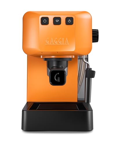 Gaggia EG2109 Orange Manuelle Espressomaschine, gemahlen oder Pads, POD-System für cremige Espresso mit Pads, automatisches Vor-Infusion, 15 bar, neues Modell 2023, 100% Made in Italy von Gaggia