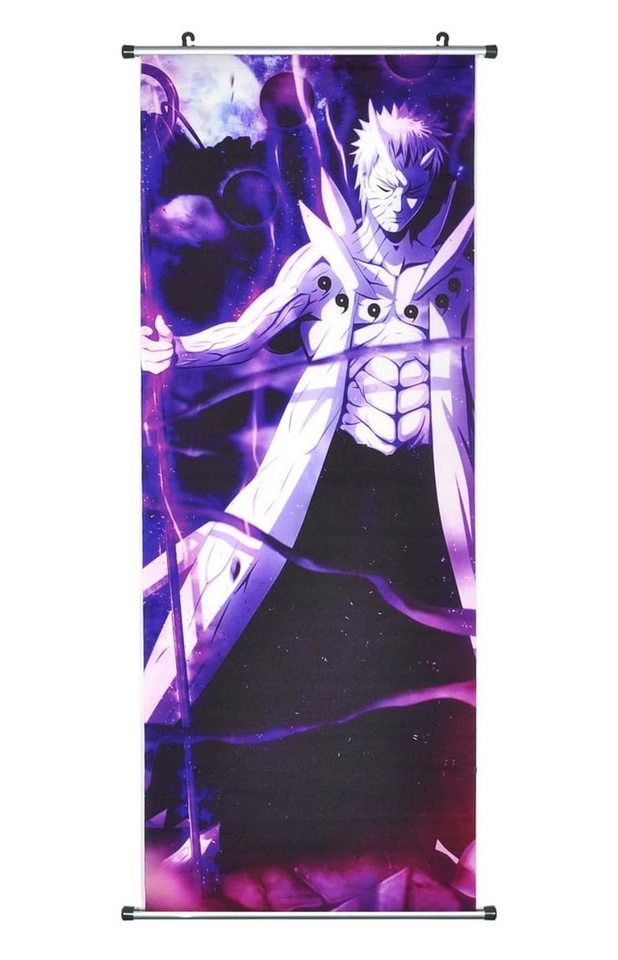 GalaxyCat Poster Großes Naruto Rollbild / Kakemono aus Stoff, Poster 100x40cm, versch, Obito Uchiha, Obito Uchiha Rollbild / Kakemono von GalaxyCat